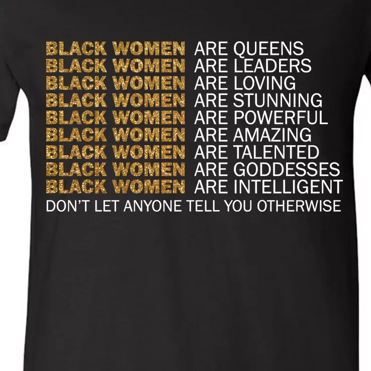 Proud Black Women Are Amazing V-Neck T-Shirt