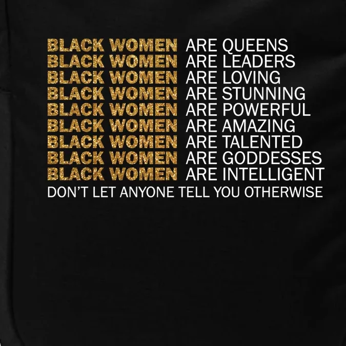 Proud Black Women Are Amazing Impact Tech Backpack