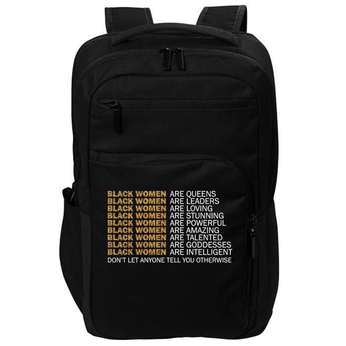 Proud Black Women Are Amazing Impact Tech Backpack