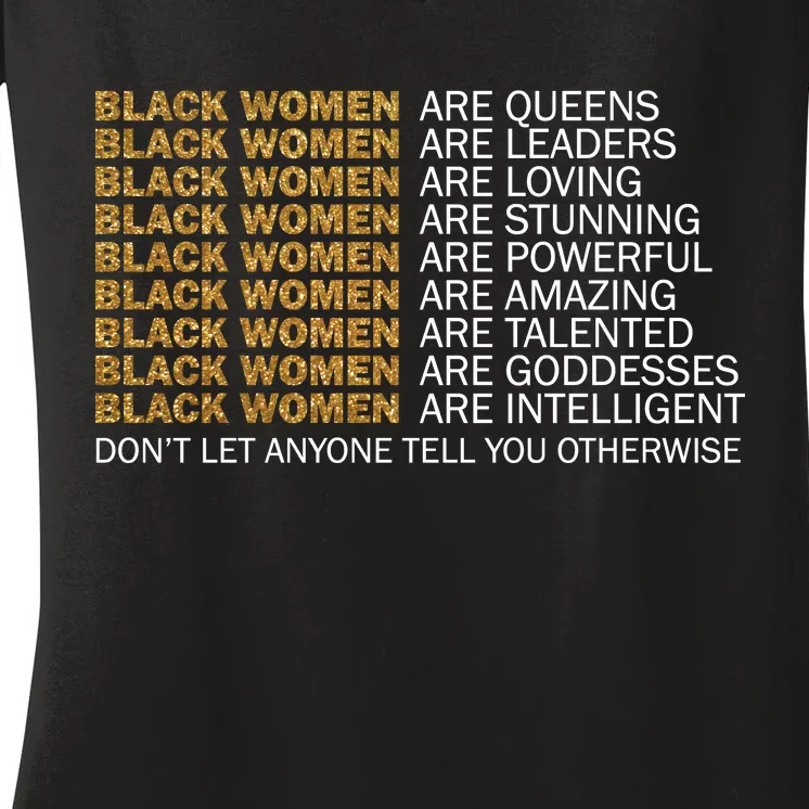 Proud Black Women Are Amazing Women's V-Neck T-Shirt