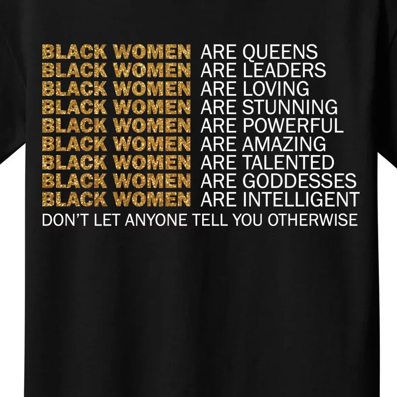 Proud Black Women Are Amazing Kids T-Shirt