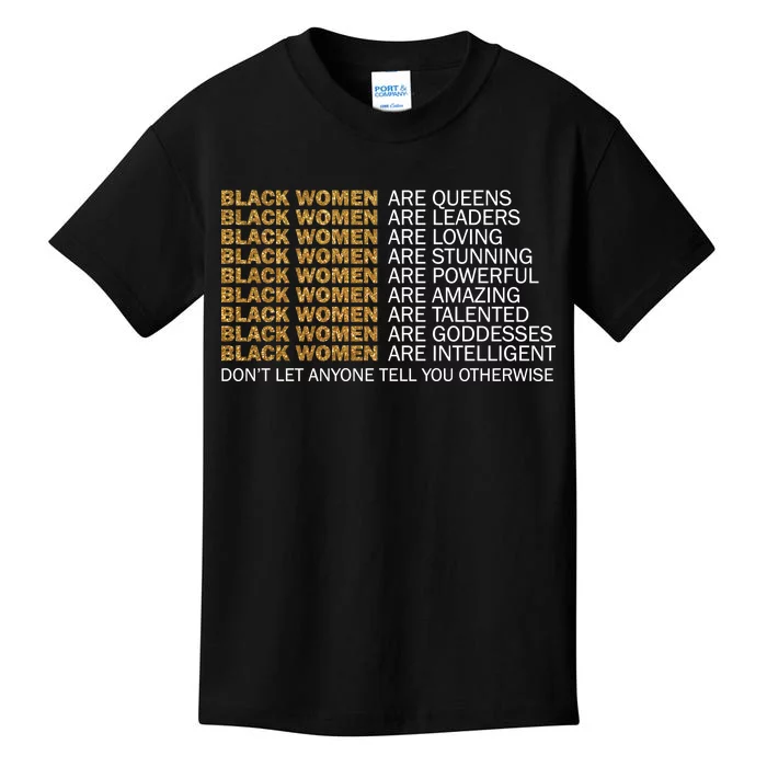 Proud Black Women Are Amazing Kids T-Shirt