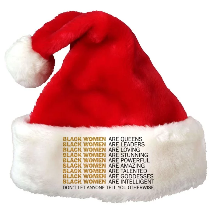 Proud Black Women Are Amazing Premium Christmas Santa Hat