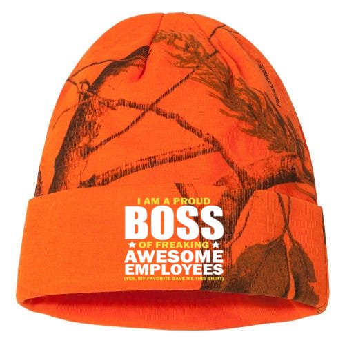 Proud Boss Of Freaking Awesome Employees Kati - 12in Camo Beanie