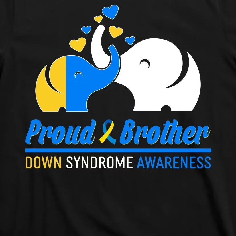 Proud Brother Down Syndrome Awareness Elephants T-Shirt