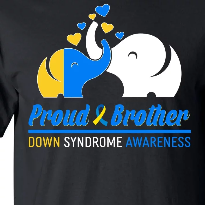 Proud Brother Down Syndrome Awareness Elephants Tall T-Shirt