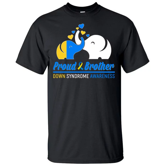 Proud Brother Down Syndrome Awareness Elephants Tall T-Shirt