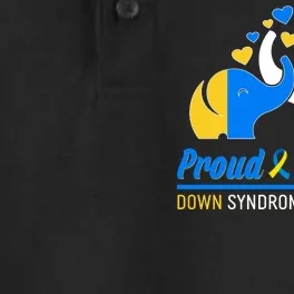 Proud Brother Down Syndrome Awareness Elephants Dry Zone Grid Performance Polo