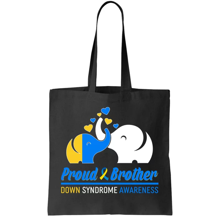 Proud Brother Down Syndrome Awareness Elephants Tote Bag