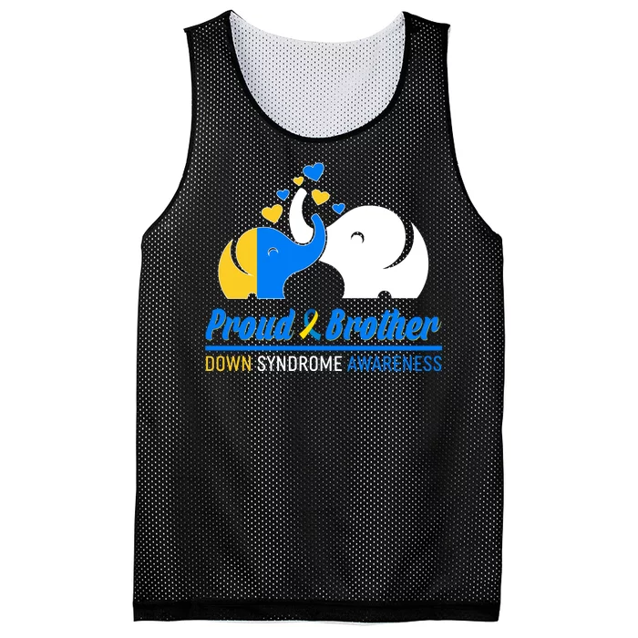 Proud Brother Down Syndrome Awareness Elephants Mesh Reversible Basketball Jersey Tank