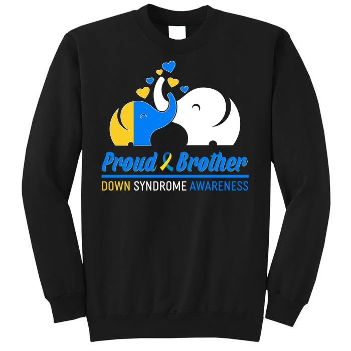 Proud Brother Down Syndrome Awareness Elephants Tall Sweatshirt