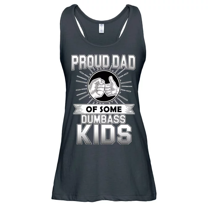 Proud Dad Of Some Dumbass Kids Ladies Essential Flowy Tank