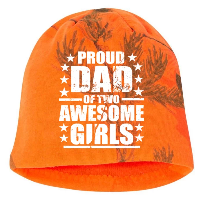 Proud Dad Of Two Awesome Girls Kati - Camo Knit Beanie