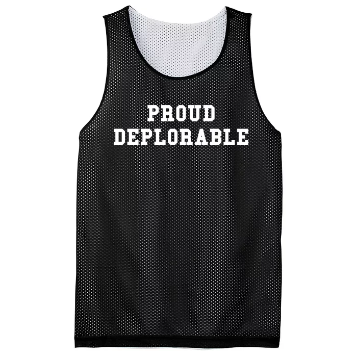 Proud Deplorable Mesh Reversible Basketball Jersey Tank