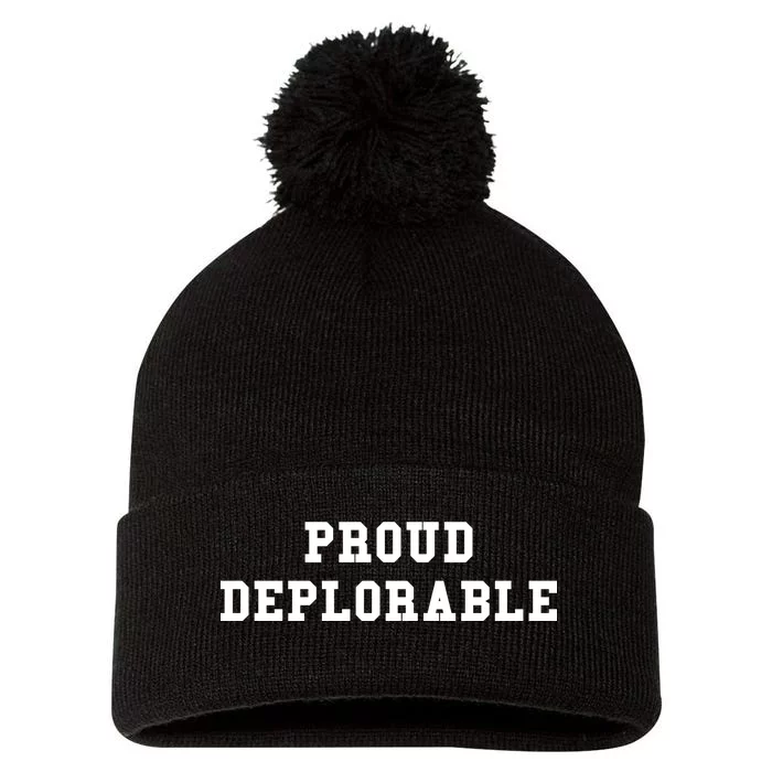 Proud Deplorable Pom Pom 12in Knit Beanie