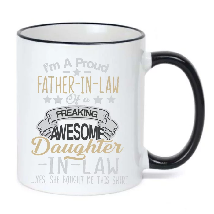 Proud Father In Law Of A Awesome Daughter-In-Law Black Color Changing Mug