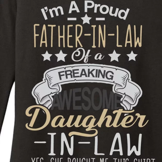 Proud Father In Law Of A Awesome Daughter-In-Law Womens CVC Long Sleeve Shirt