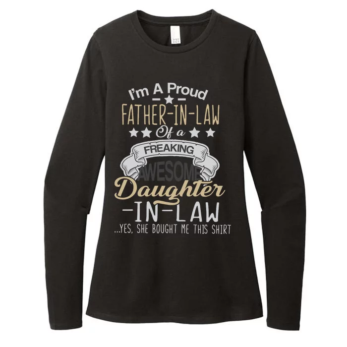 Proud Father In Law Of A Awesome Daughter-In-Law Womens CVC Long Sleeve Shirt