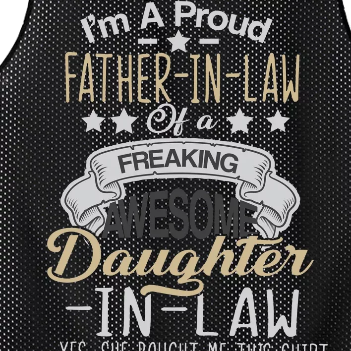 Proud Father In Law Of A Awesome Daughter-In-Law Mesh Reversible Basketball Jersey Tank