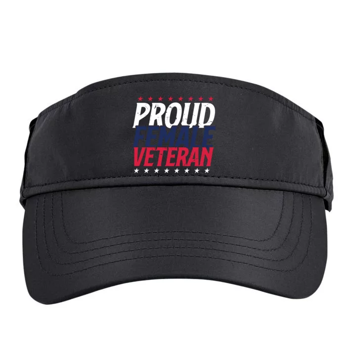 Proud Female Veteran Adult Drive Performance Visor