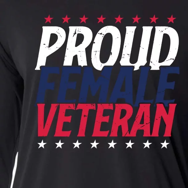 Proud Female Veteran Cooling Performance Long Sleeve Crew