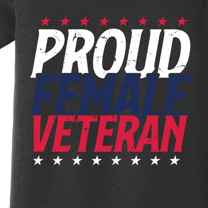 Proud Female Veteran Baby Bodysuit