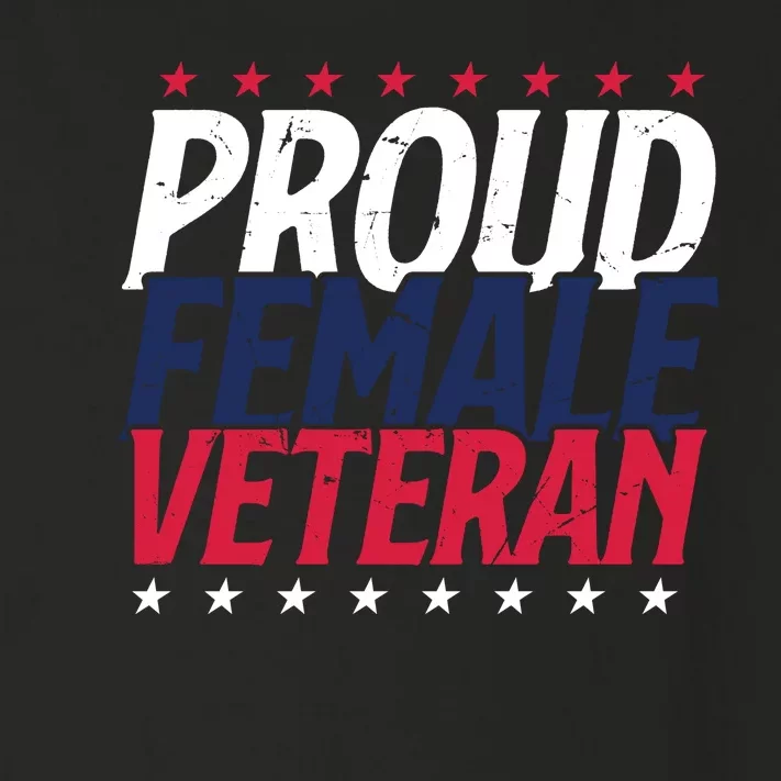 Proud Female Veteran Toddler Long Sleeve Shirt