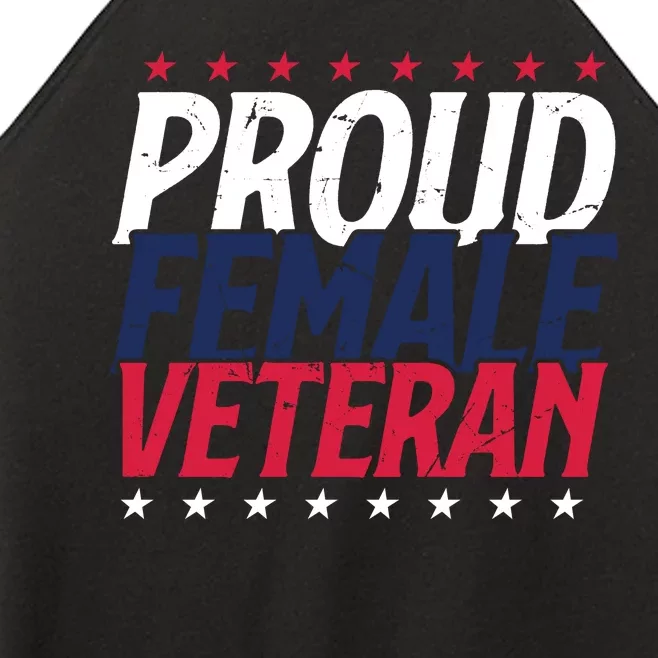 Proud Female Veteran Women’s Perfect Tri Rocker Tank