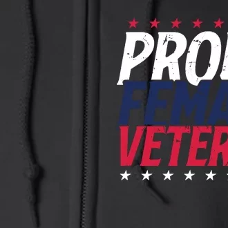 Proud Female Veteran Full Zip Hoodie