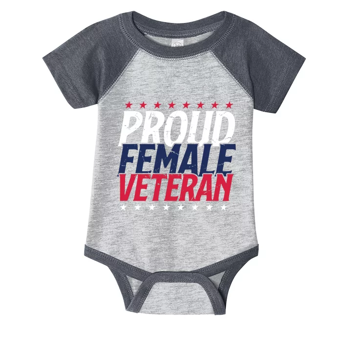 Proud Female Veteran Infant Baby Jersey Bodysuit