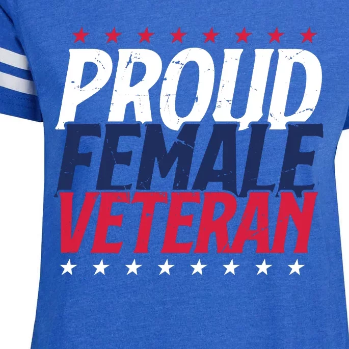 Proud Female Veteran Enza Ladies Jersey Football T-Shirt