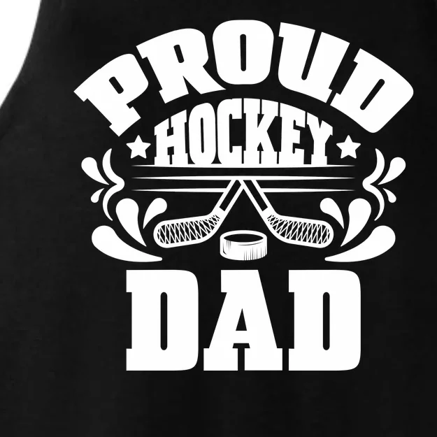 Proud Hockey Dad Ladies Tri-Blend Wicking Tank