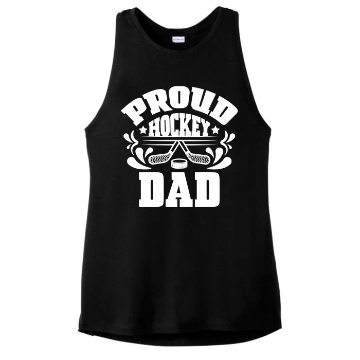 Proud Hockey Dad Ladies Tri-Blend Wicking Tank