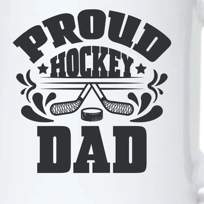 Proud Hockey Dad Black Color Changing Mug