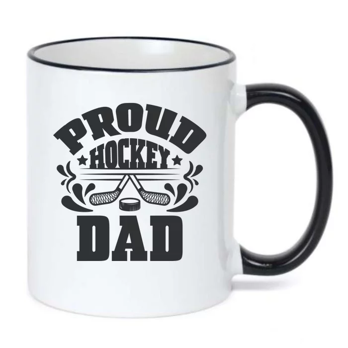 Proud Hockey Dad Black Color Changing Mug