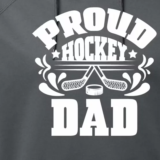 Proud Hockey Dad Performance Fleece Hoodie