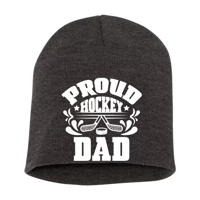 Proud Hockey Dad Short Acrylic Beanie