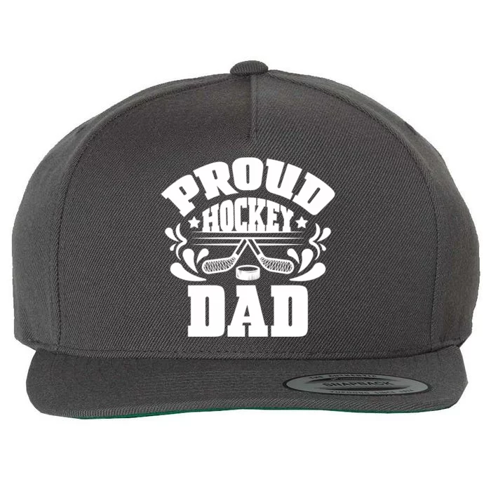 Proud Hockey Dad Wool Snapback Cap