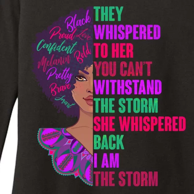 Proud Inspiring Black Woman I Am The Storm Womens CVC Long Sleeve Shirt