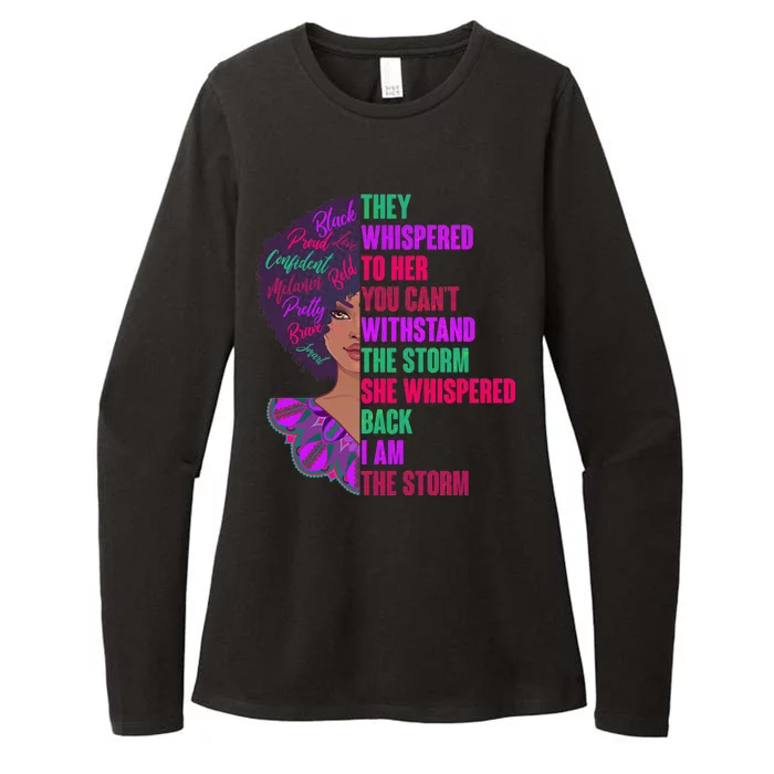 Proud Inspiring Black Woman I Am The Storm Womens CVC Long Sleeve Shirt