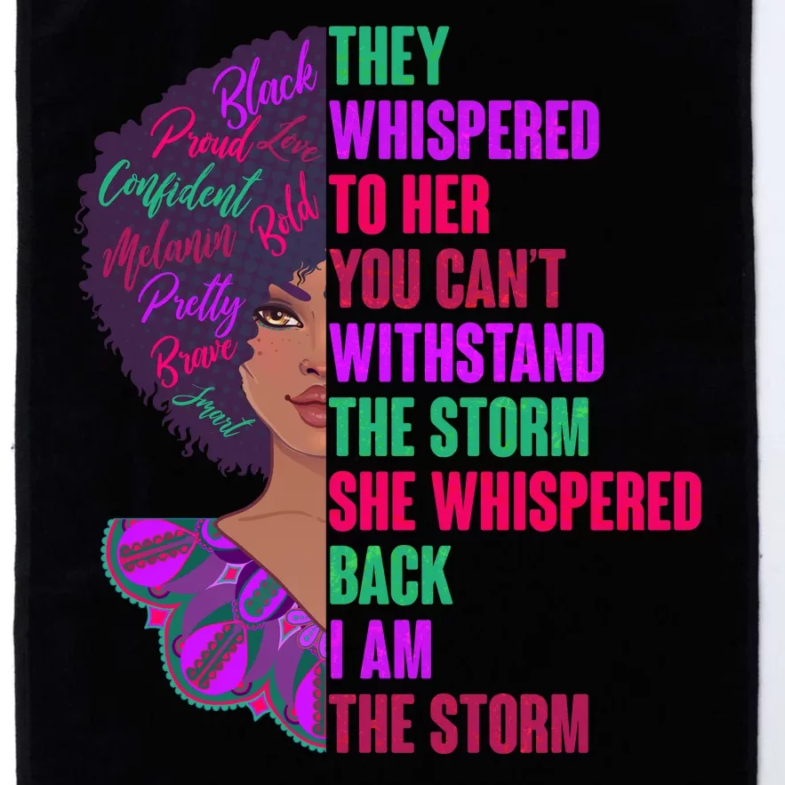 Proud Inspiring Black Woman I Am The Storm Platinum Collection Golf Towel