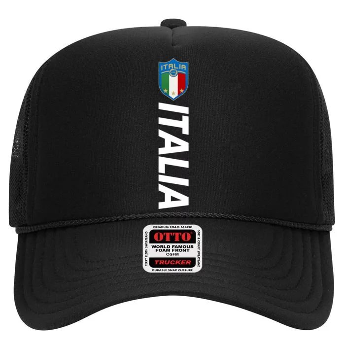 Proud Italian Italia Soccer Jersey Champs High Crown Mesh Trucker Hat