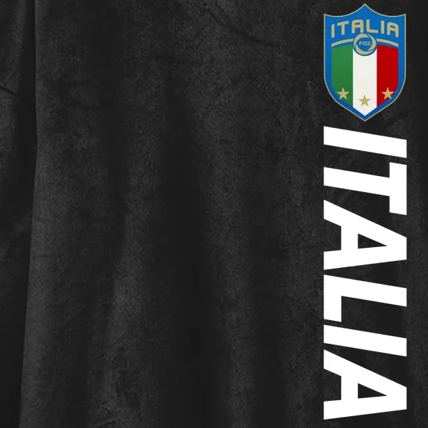 Proud Italian Italia Soccer Jersey Champs Hooded Wearable Blanket