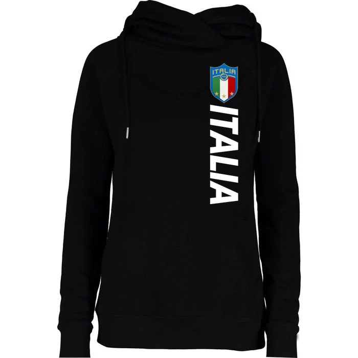 Proud Italian Italia Soccer Jersey Champs Womens Funnel Neck Pullover Hood