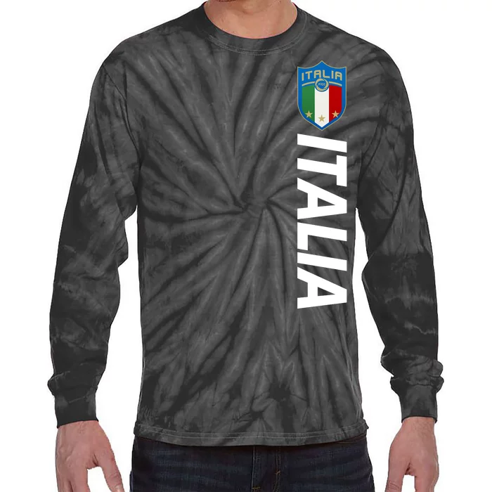 Proud Italian Italia Soccer Jersey Champs Tie-Dye Long Sleeve Shirt