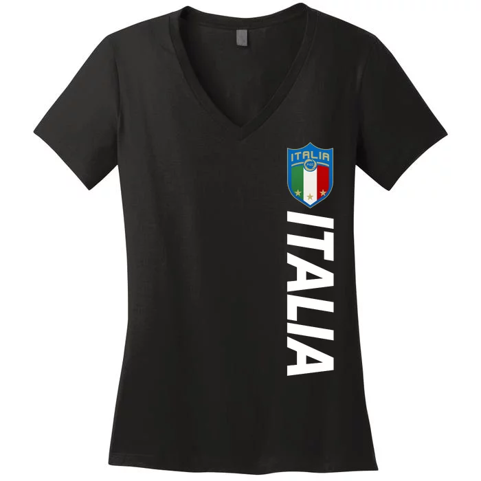 Proud Italian Italia Soccer Jersey Champs Women's V-Neck T-Shirt