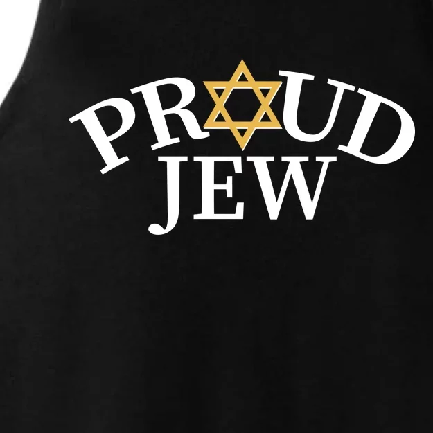 Proud Jew Jewish Star Logo Ladies Tri-Blend Wicking Tank