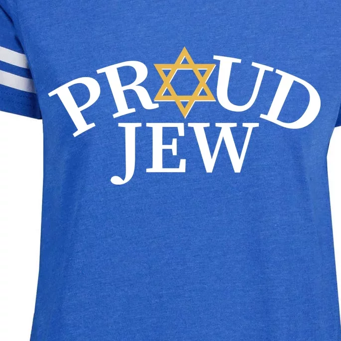 Proud Jew Jewish Star Logo Enza Ladies Jersey Football T-Shirt