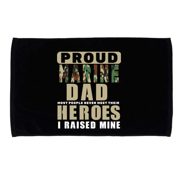 Proud Marine Dad Microfiber Hand Towel