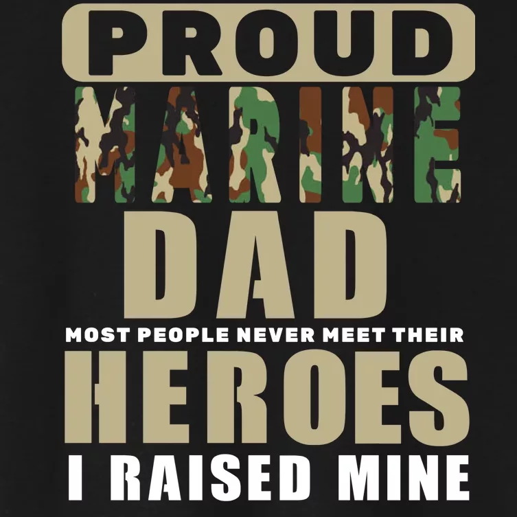 Proud Marine Dad Women's Crop Top Tee